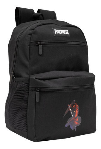 Mochila Escolar De Costas Jogo Fortnite Epic Games Notebook Cor Preto