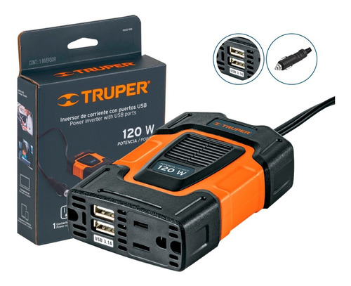 Inversor De Corriente 120 W Truper 10447