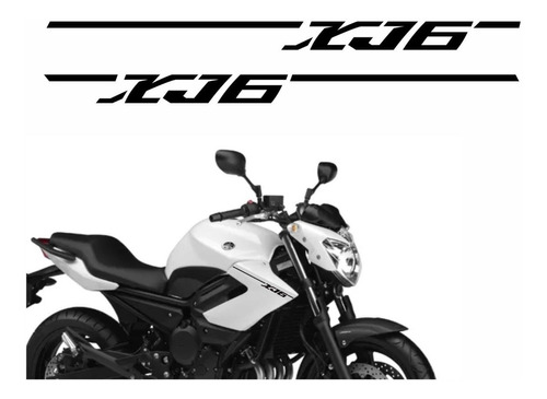 Kit Adesivos Compatível Com Yamaha Xj6n 2013 Branca Xj6n04 Cor ADESIVO EMBLEMA GRÁFICO XJ6N 2013 BRANCA