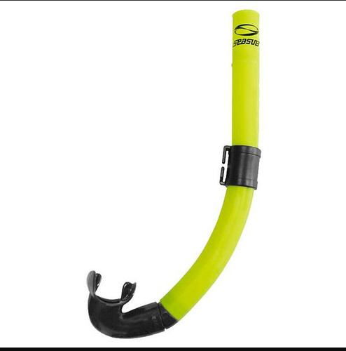 Respirador Snorkel De Mergulho Seasub Dua Pesca Sub Cor Amarelo