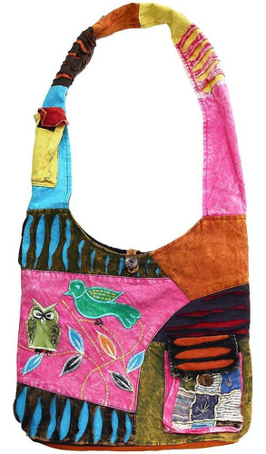 Falari Bohemio Hippie Bandolera Bandolera Sling Algodón Hech