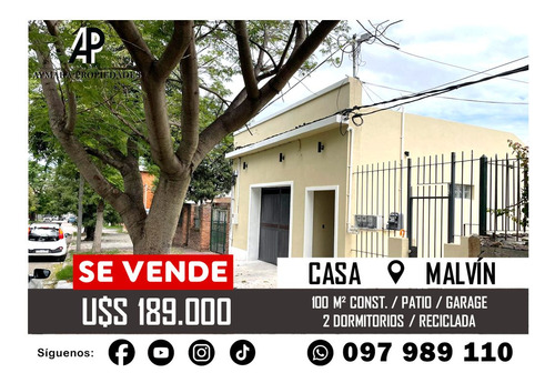 Casa En Venta De 2 Dormitorios C/ Cochera En Malvin