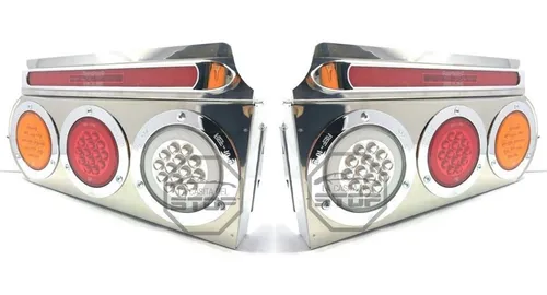Stop Led Grande Camión Turbo Carrocería Base Acero Juego Neo