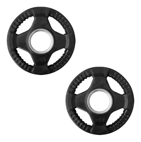 Barra Olímpica Z Cromada Con 15lb De Peso En Disco Ahulado Color Con 2 discos de 5lb y 2 de 2.5lb