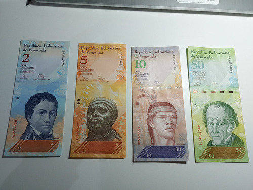 Lote #14. 4 Billetes De Venezuela 