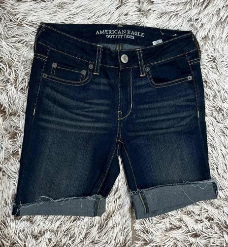 Short de mezclilla largo sales