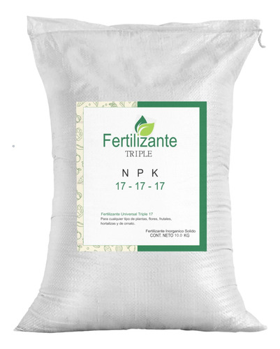 Fertilizante Triple 17 Npk 10 Kg Calidad