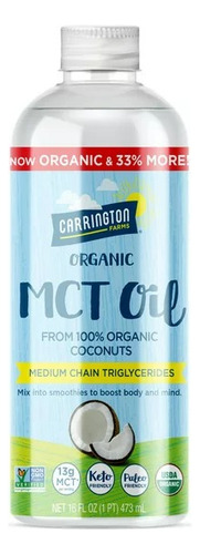 Aceite De Coco Organico Mct Carrington Farms 473ml