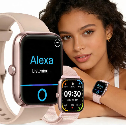 Relógio Inteligente Smartwatch Alexa Chamadas NOVANTE Masculino Feminino Esportivo IP68 Bluetooth Notificações Instantâneas Tela Hd 1.83 ...
