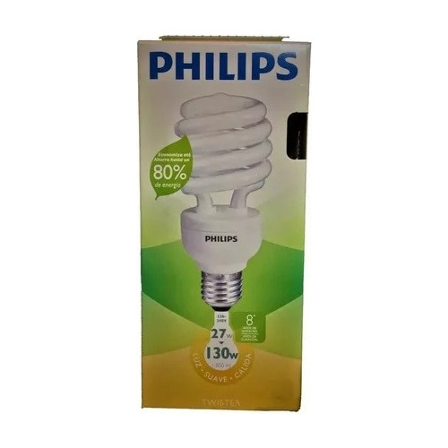 Philips Lámpara Bajo Consumo Luz Calida 27w Twister X12u