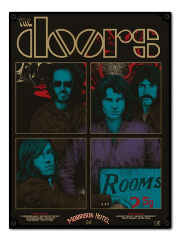 #833 - Cuadro Decorativo Vintage - The Doors Rock No Chapa