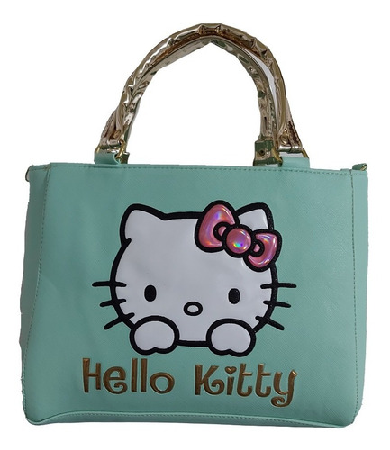 Bolsa De Mano Para Dama De Hello Kitty Color Verde Agua