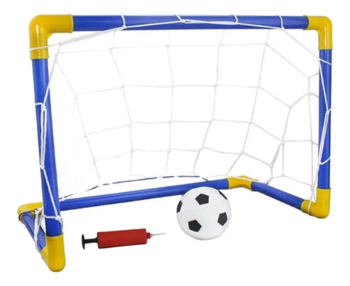 Arco de fútbol Genérica DQ-3 de 60cm de largo y 41cm de alto color azul/amarillo