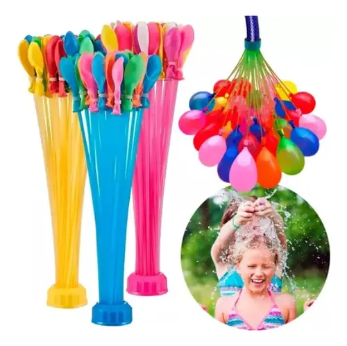 555 Globos De Agua Autosellantes Con 4 Conectores Para Grifo – Multicolores, De Látex Natural Biodegradable. Llenado Rápido Y Fácil, Ideales Para Batallas Acuáticas En Piscinas, Playa Y Jardín. ¡Verano Y Diversión Asegurada!
