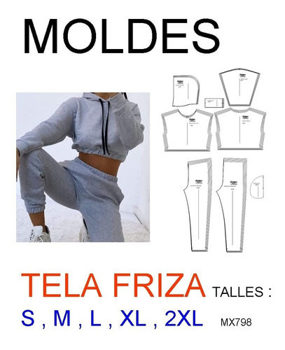 Moldes Para Ropa Conjunto De Mujer En Tela Friza