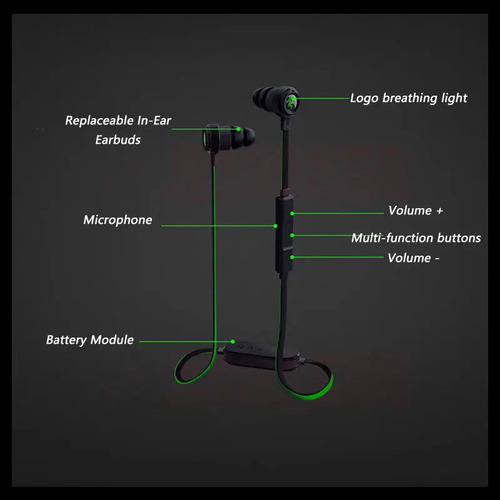 Auriculares Bluetooth Razer Hammerhead Sport Inalámbricos Bt Negro