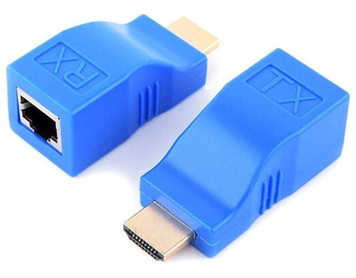 Extensor Hdmi 3d 30 Metros Via 1 Cabo De Rede Rj45 Cat5e/6