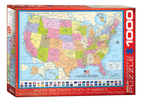Eurographics Mapa Del Rompecabezas De Los Estados Unidos ( .