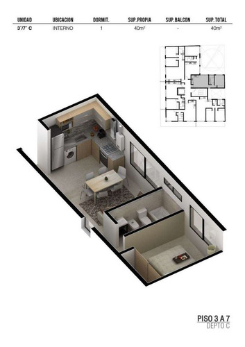 Imagen 5 de 10 de Depto 1dorm En Venta - B° Centro
