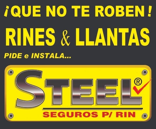 Seguro Steel Para Rines Y Llantas Birlo 14x1.5 Jetta Clásico