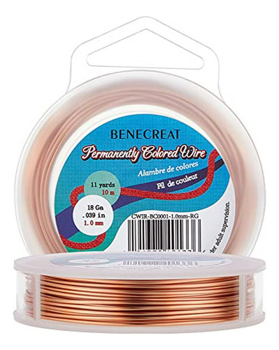 Alambre - Benecreat 18ga 10m-11yard Copper Wire Permanently