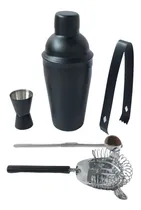 Comprar Set Kit Barman Negro Completo Coctelera Tragos Bebidas Full
