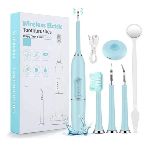 Cepillo Dental Eléctrico Ultrasónico Kit Limpieza De Dientes