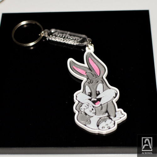 Souvenirs Llavero Bugs Bunny Full Color 3d Print (x10)