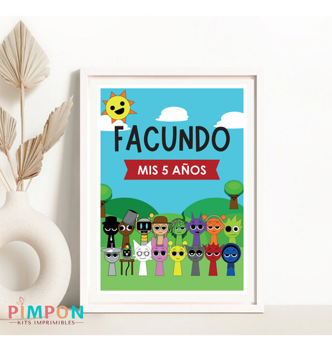 Kit Imprimible Sprunkis - Textos Editables