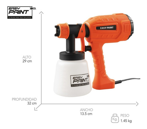 Imagen 2 de 5 de Compresora Portatil Para Pintar De 400w Con Boquillas
