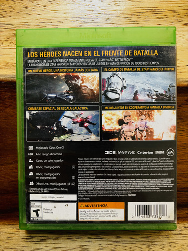 Star Wars Battlefront 2 Xbox One Físico (Usado)