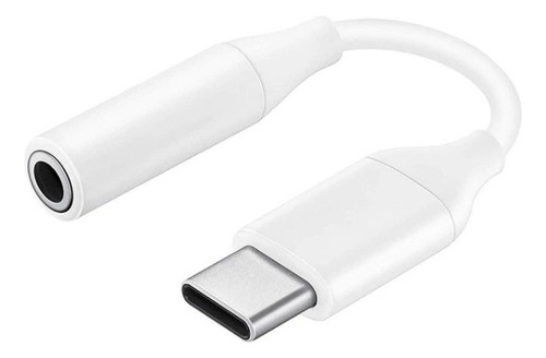 Adaptador De Audio Usb Tipo-c A 3.5mm  Conectorjack Audífono Color Blanco