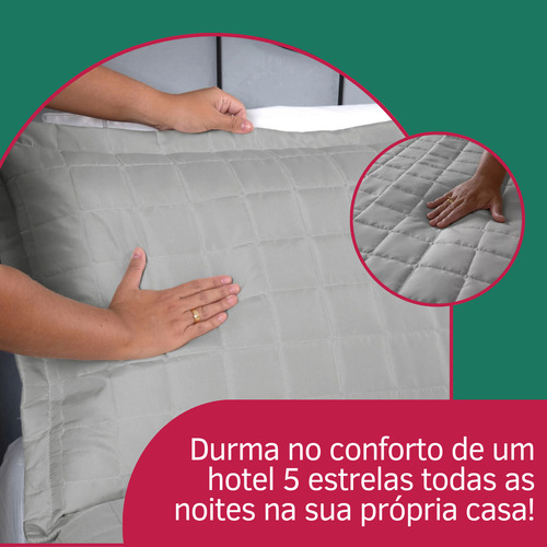 Cobre Leito Colcha 3 Peças Casal Padrão Dupla Face 400 Fios Matelado Toque Suave E Macio Cor Cinza