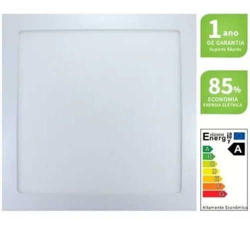 Luminária Led 18w Embutir Quadrado 22x22 Forro De Gesso Pvc