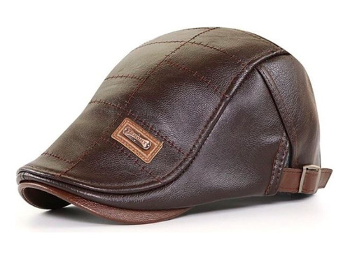 Gorra Boina De Hombre Ajustable De Cuero Pu Jamont Mod. Euro