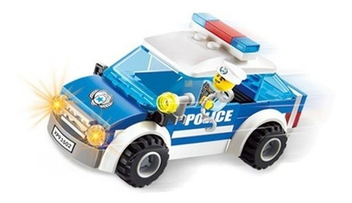 Figura Bloque Armable Auto Patrulla Policia Juguete Niños