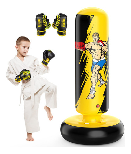 Qpau Saco De Boxeo Estable Más Grande Para Niños, Bolsa D.