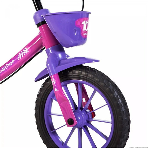 Bicicleta Infantil Aro 12 Sem Pedal Balance Bike Nathor Cor Pink