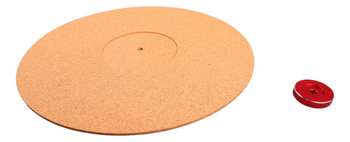 Tapete Giratorio Para Discos De Vinilo, De Corcho, Antivibra