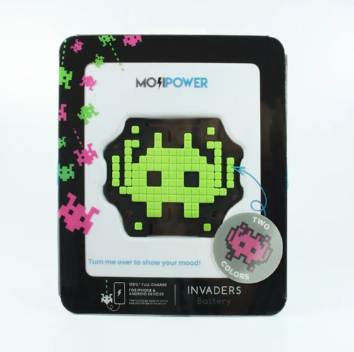 Cargador Power Bank Mojipower Invaders Diseños Tendencia
