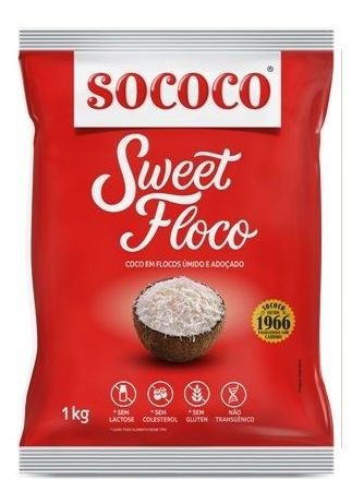 Pacote Coco Ralado Sococo 1kg * Sweet Floco Umido E Adoçado
