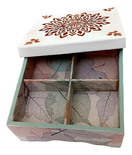 Caixa Decorativa (decoupage) Com Mandala Floral