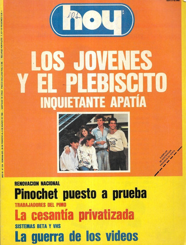 Revista Hoy 554 / 6 Marzo 1988 / Jóvenes Plebiscito Inquieta