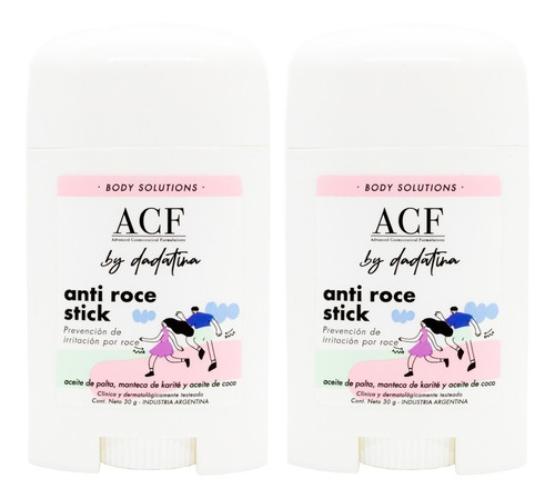 Acf By Dadatina Anti Roce Stick Prevención Irritación X2 6c