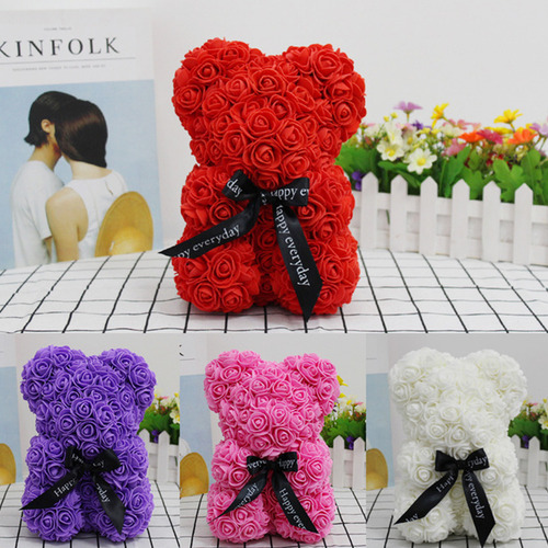Jabón De Polietileno Artificial Con Forma De Oso De Rosas, 2