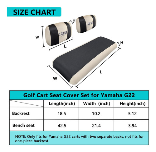 10l0l De Carrito De Golf Para El Asiento Para Yamaha G2 G9 G