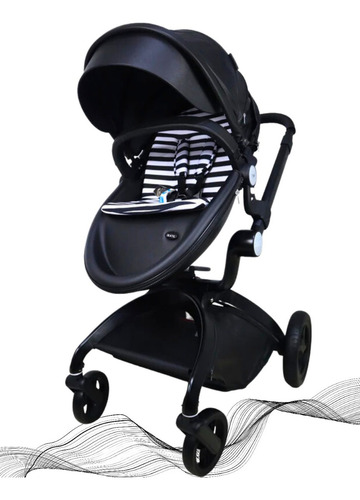 Carriola JST829 2023 Carriola Para Bebe Galactus 3 En 1 Lujo Baby Stroller Color Negro