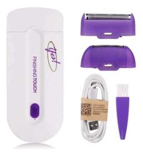 Depilador A Laser Recarregável | Indolor | Branco/roxo | Usb