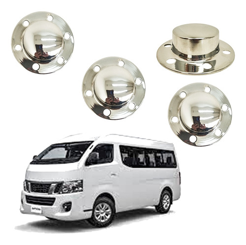 4 Tapas Copas Nissan Urvan Nv350, D21, D22 Cromadas Metalica