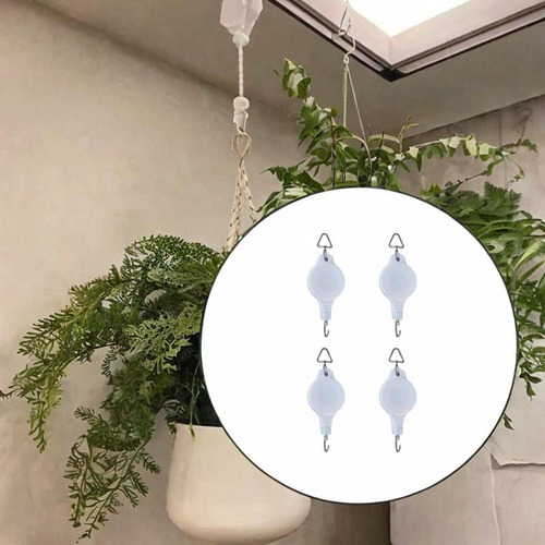 4 Piezas Canasta De Flores Polea Colgante Polea De La Planta